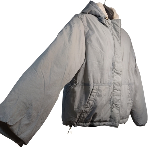 Arizona Jean Co Women's Gray Quilted Hooded Winter Jacket Size X-large NWT - Picture 3 of 13